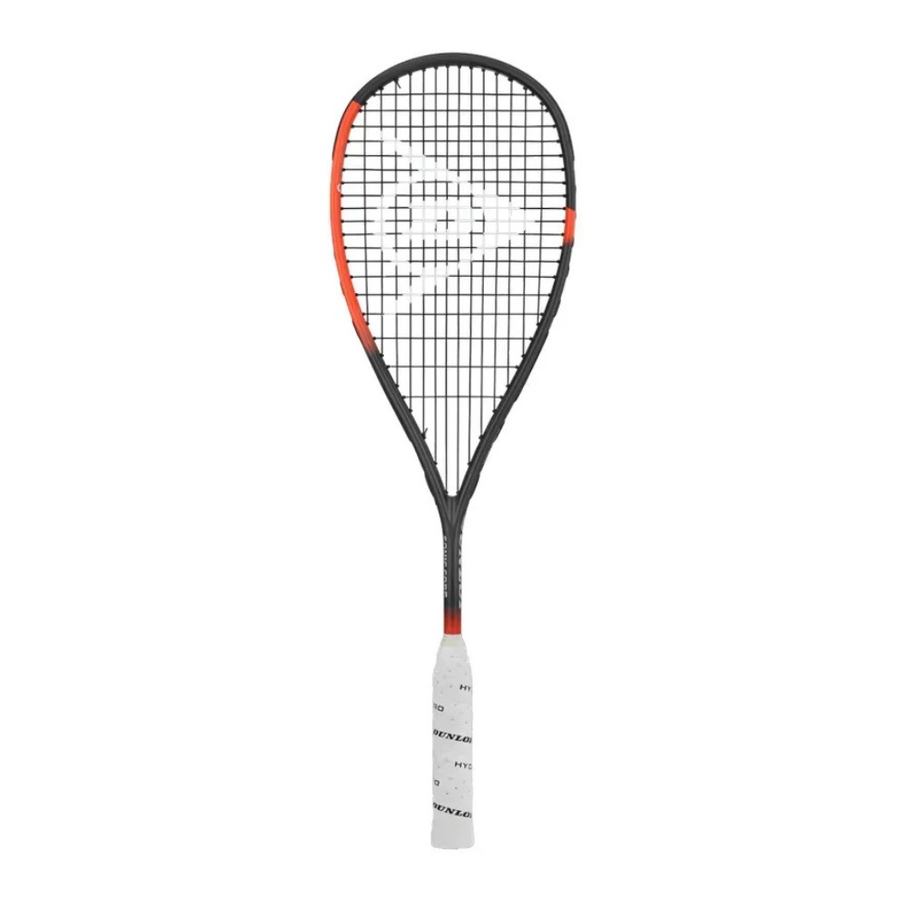 A Dunlop Sonic Core Revelation Pro Lite Squash Racquet with a white background.