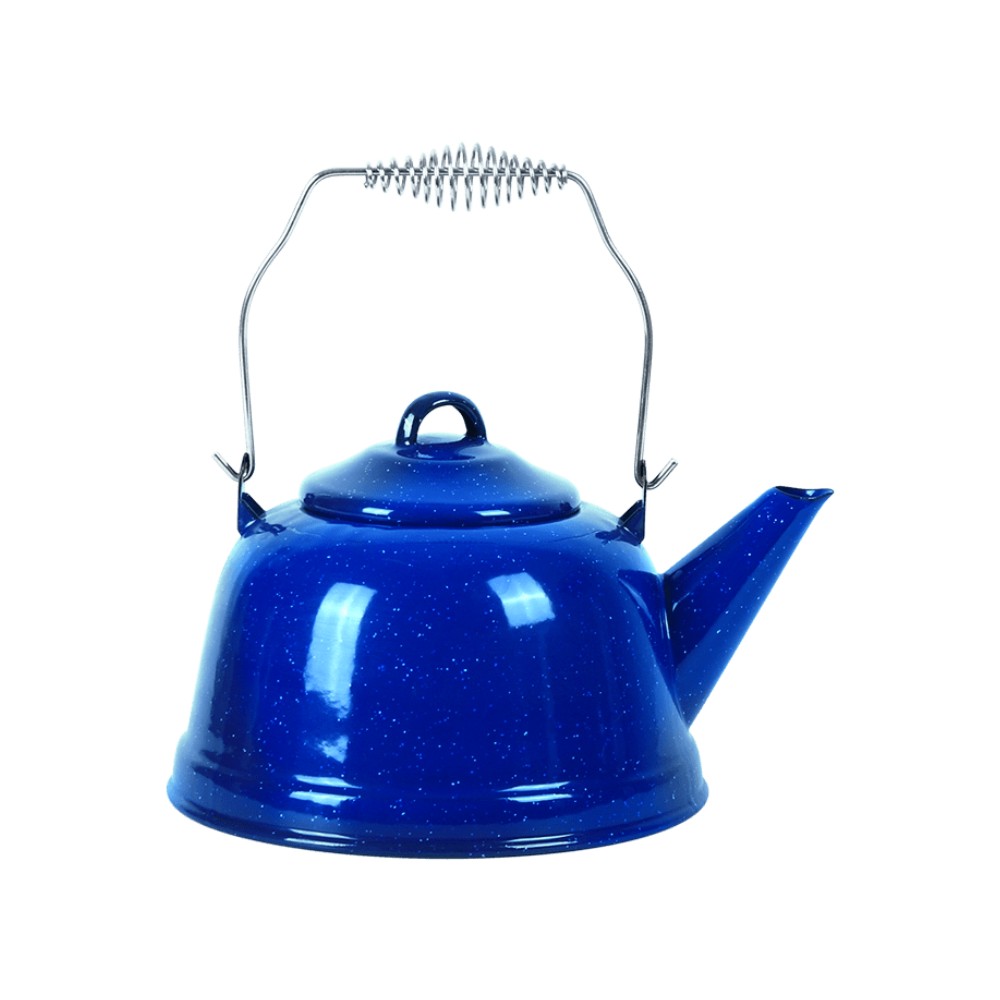 LK's Tea Pot Blue Enamel (2.5L) with a white background.