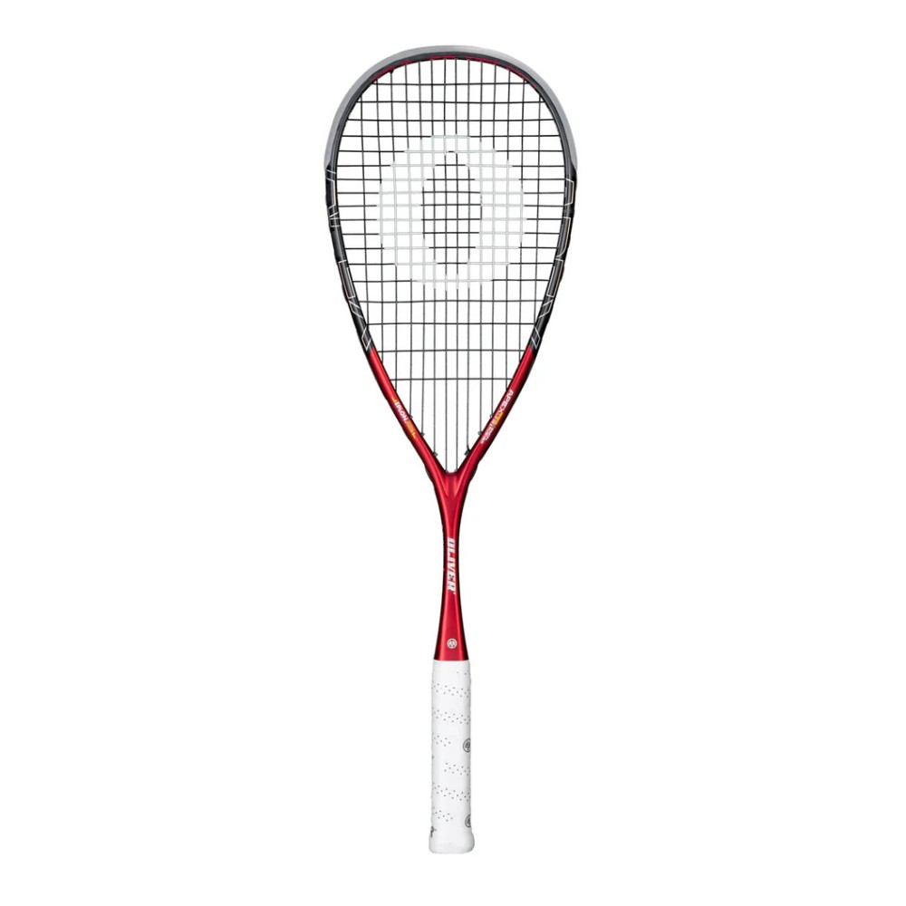 An Oliver Apex 520 CE squash racquet with a white background.