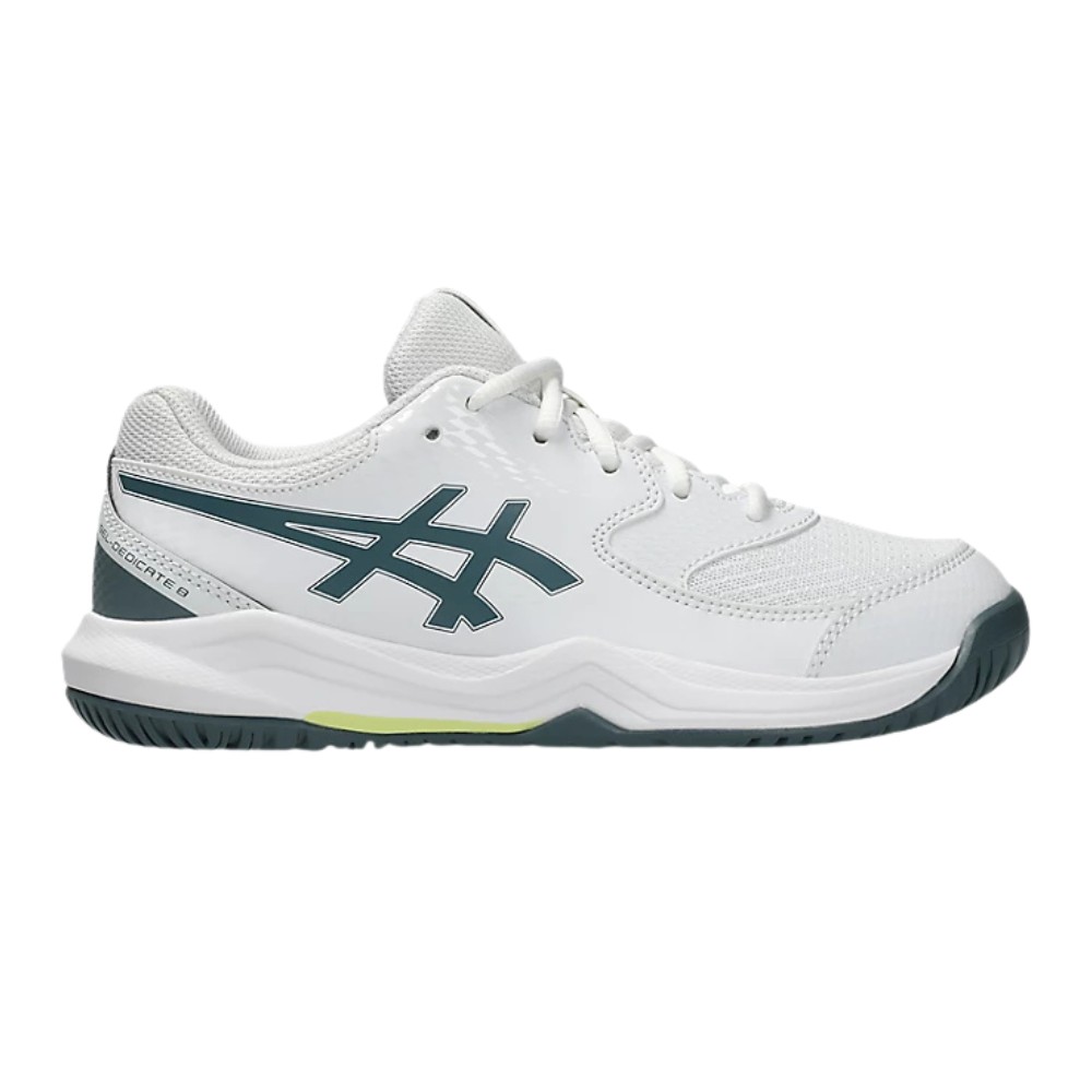 Asics Gel-Dedicate 8 GS White/Ironclad Kid's Tennis Shoes