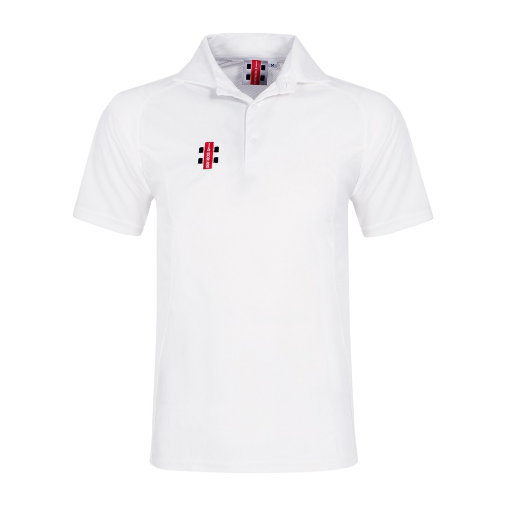 Gray-Nicolls Moisture Management Short Sleeve Cricket Shirt - White