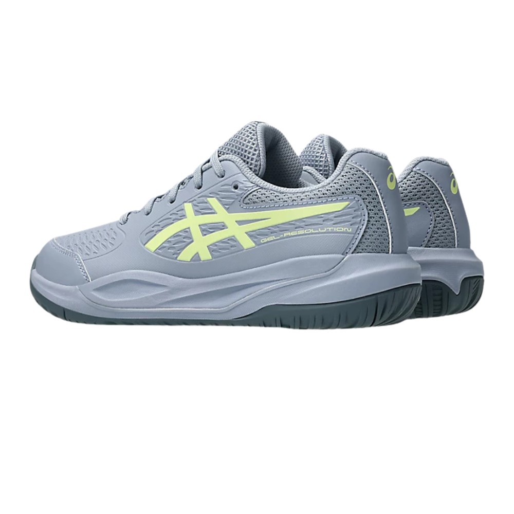 Asics Gel-Resolution X GS Kid's Tennis Shoe - Grey Blue/Pistachio