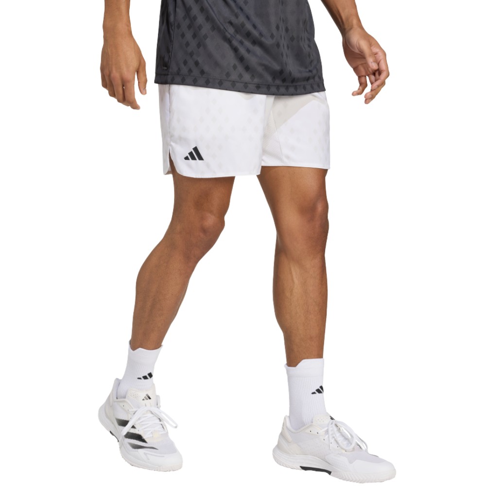 White Adidas Club Tennis Climacool Graphic Shorts