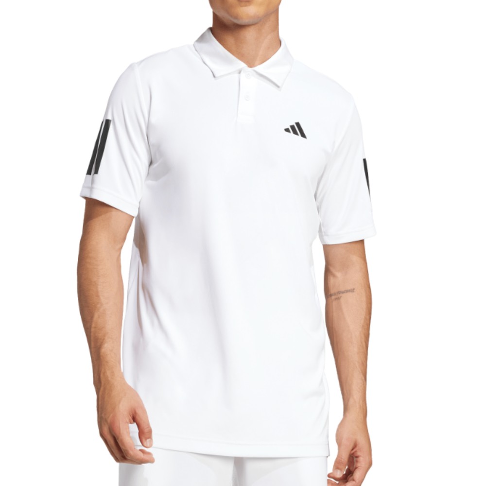 Adidas Club Tennis 3-Stripes Polo Shirt -White
