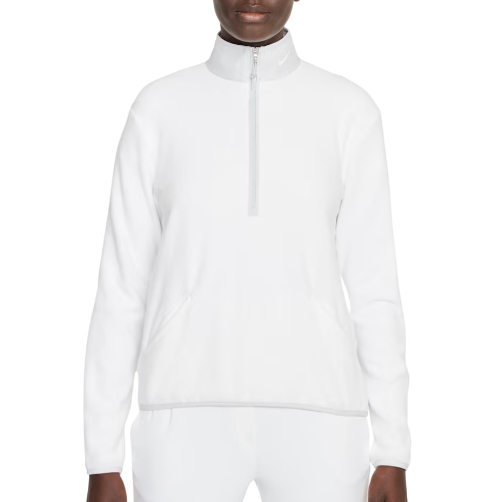Nike Therma-FIT Victory Women's Long-Sleeve 1/2-Zip Golf Top - White