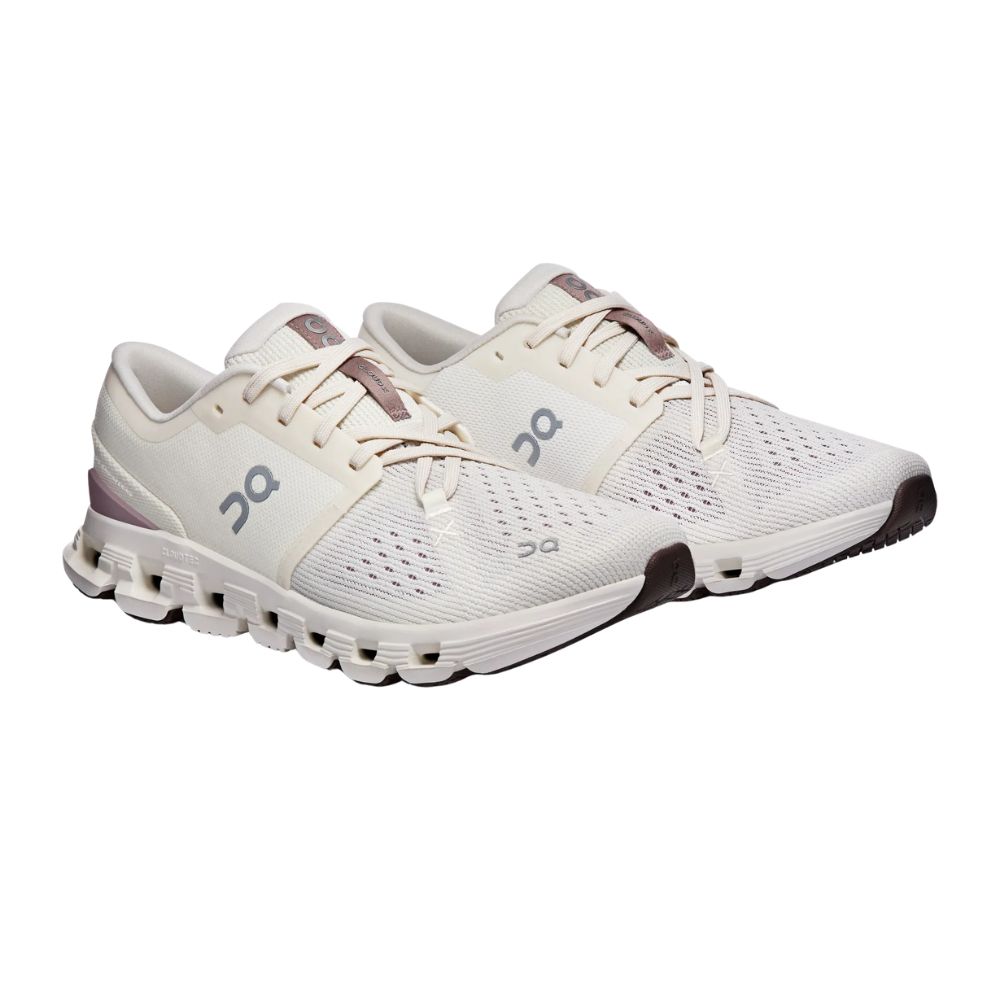 ON Cloud X 4 Women's Shoes - Ivory/Heron - Kloppers Sport