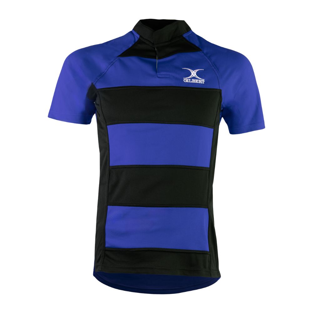 Gilbert Men's Practice Rugby Jersey with Insets - Black/Royal