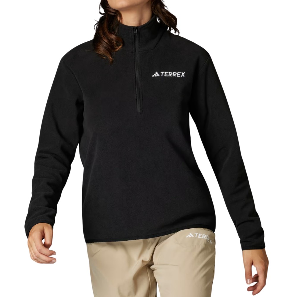 Adidas Multi Essentials 1/2 Zip Fleece Jacket - Black - Kloppers Sport