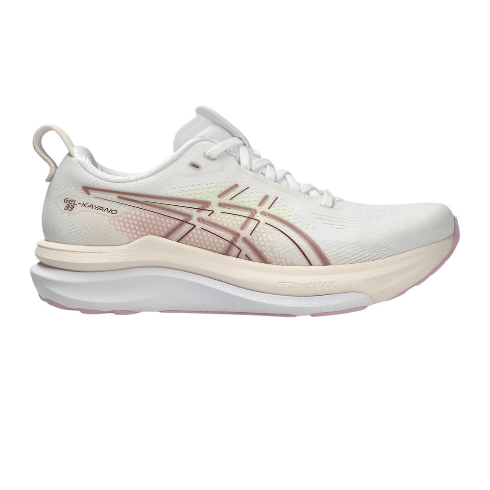 Asics Gel-Kayano 33 Women's Running Shoes - White/Hazy Lilac