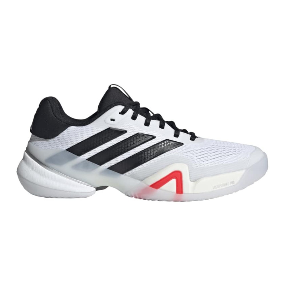 Adidas Barricade 14 Men's Tennis Shoes - Cloud White / Lucid Red