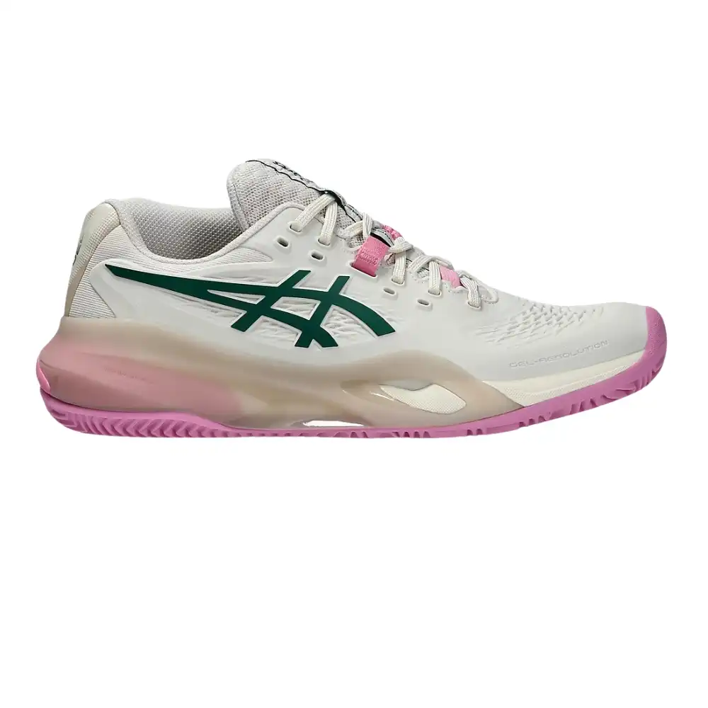 Asics Gel-Resolution X Padel Soft Oat/Jewel Green Women's Padel Shoes