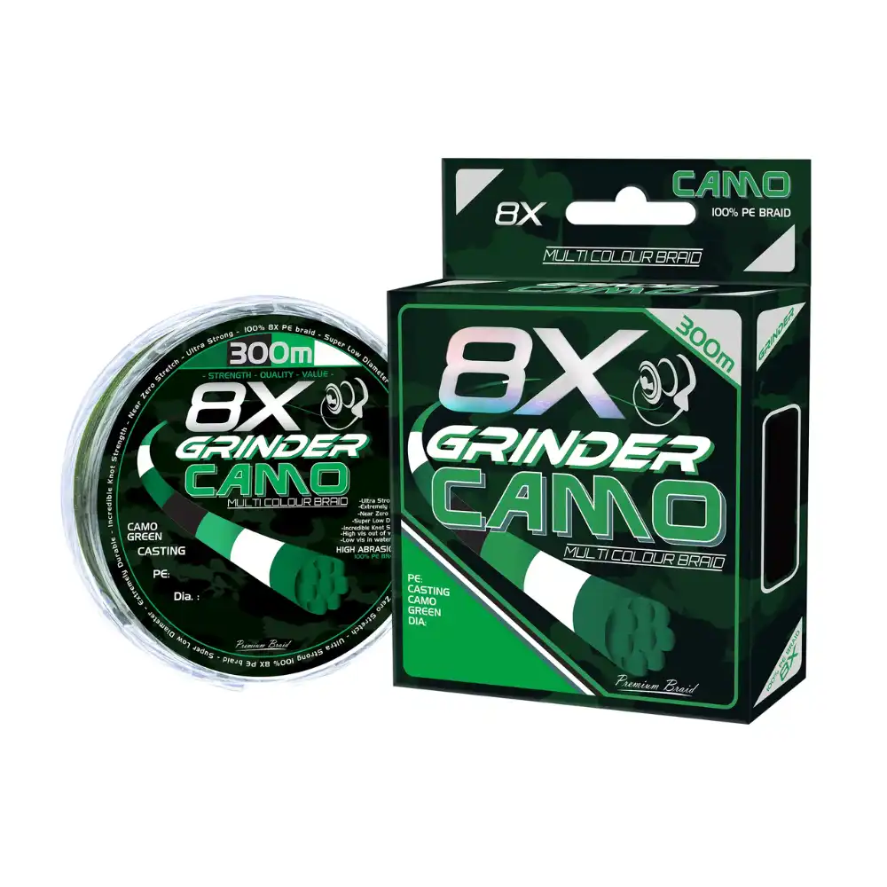 Grinder 8X Camo Braid Green 300m