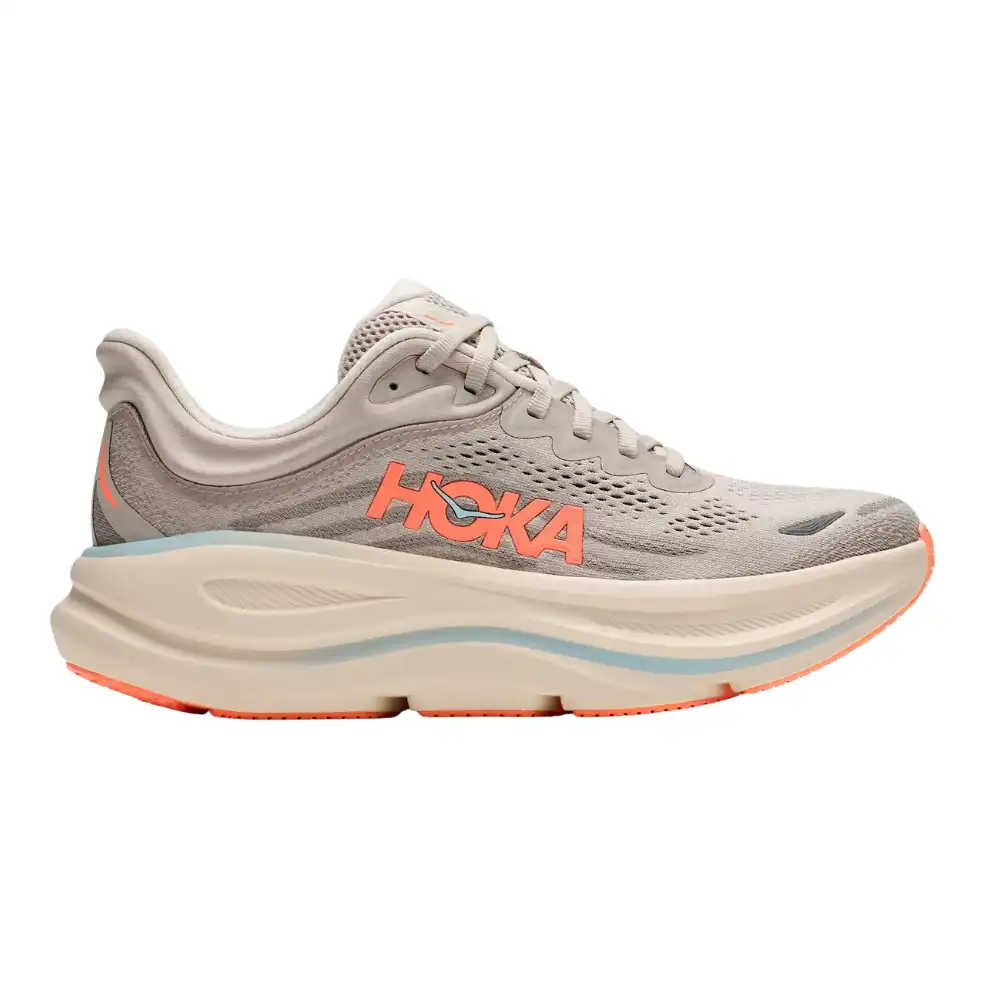 Hoka Bondi 9 Women's Running Shoes - River Rock Grey/Mineral Ore