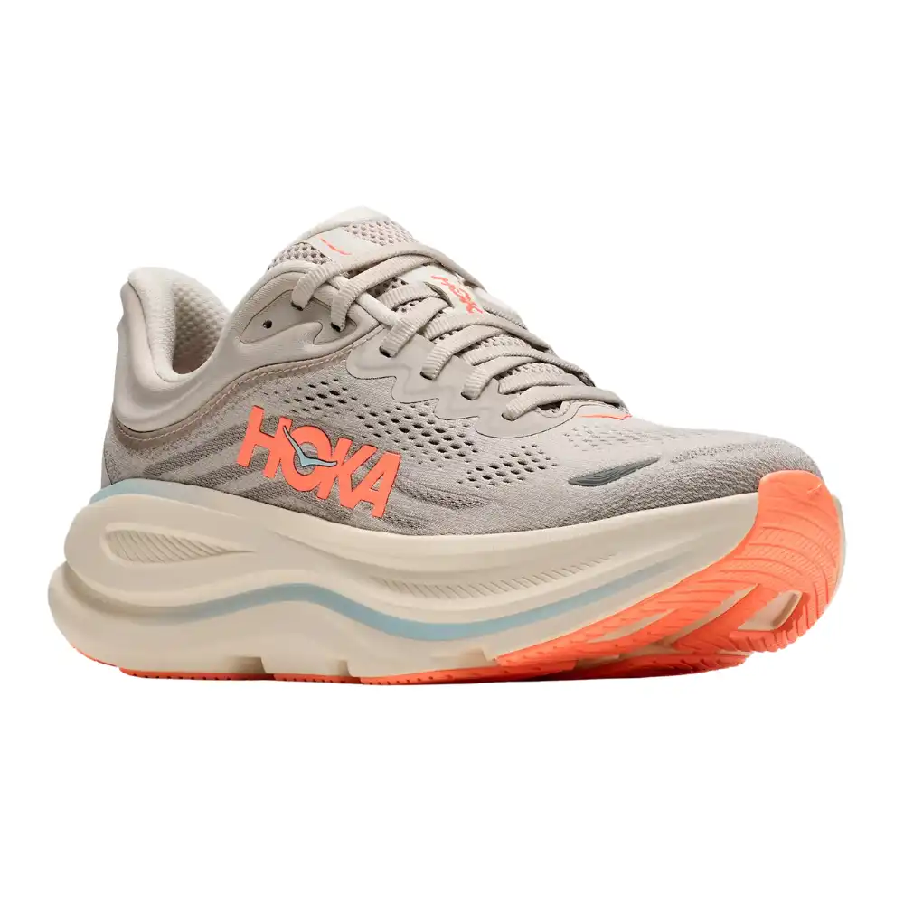 Hoka Bondi 9 Women's Running Shoes - River Rock Grey/Mineral Ore - Image 3