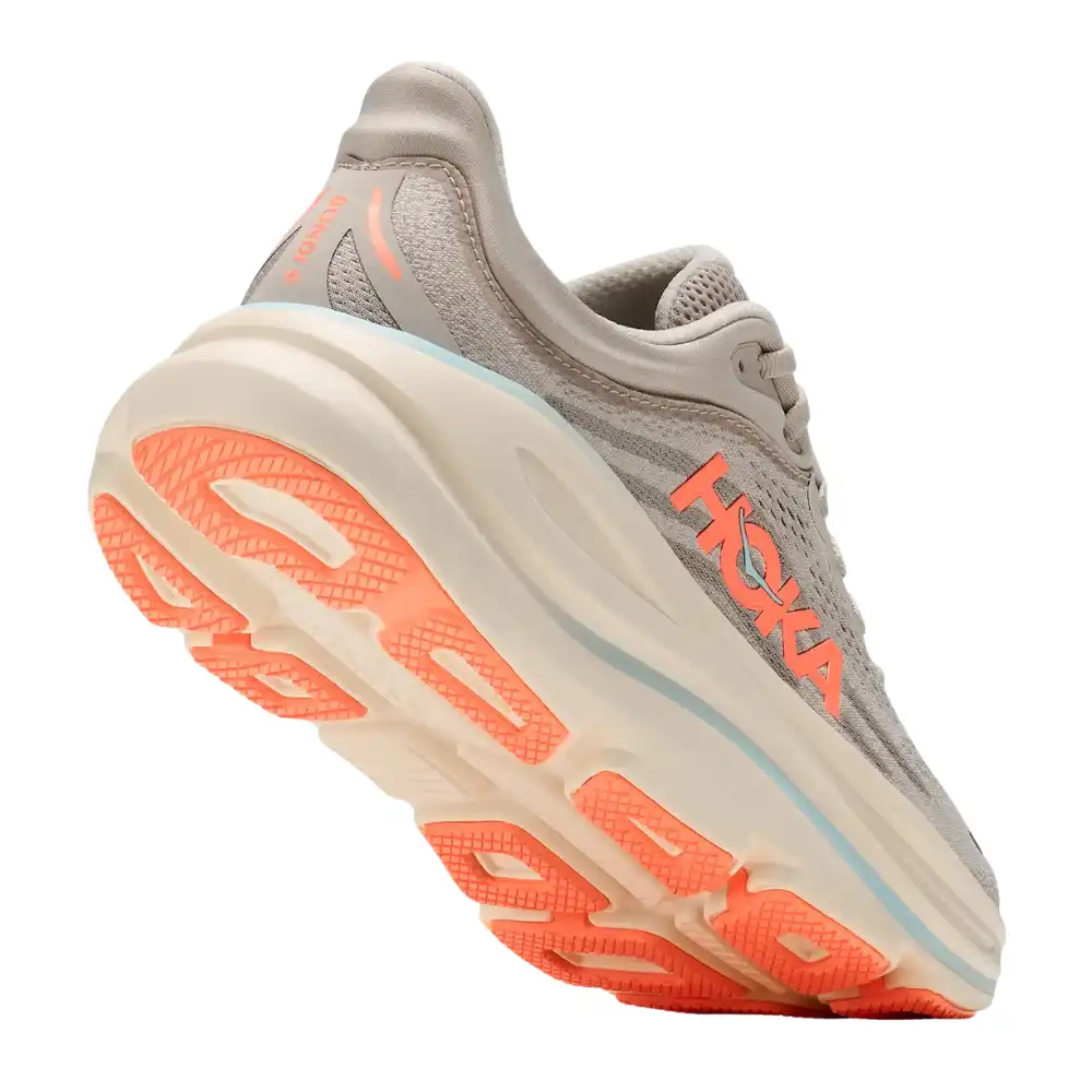 Hoka Bondi 9 Women's Running Shoes - River Rock Grey/Mineral Ore - Image 5