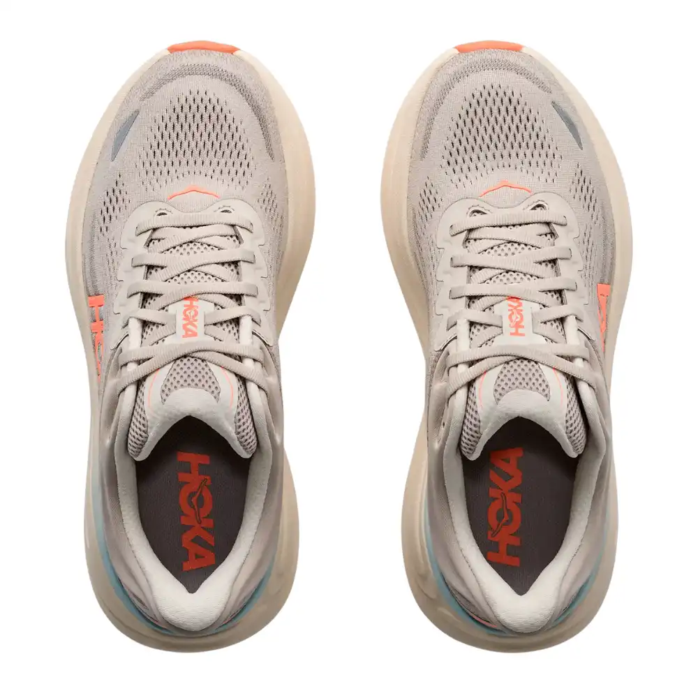 Hoka Bondi 9 Women's Running Shoes - River Rock Grey/Mineral Ore - Image 6
