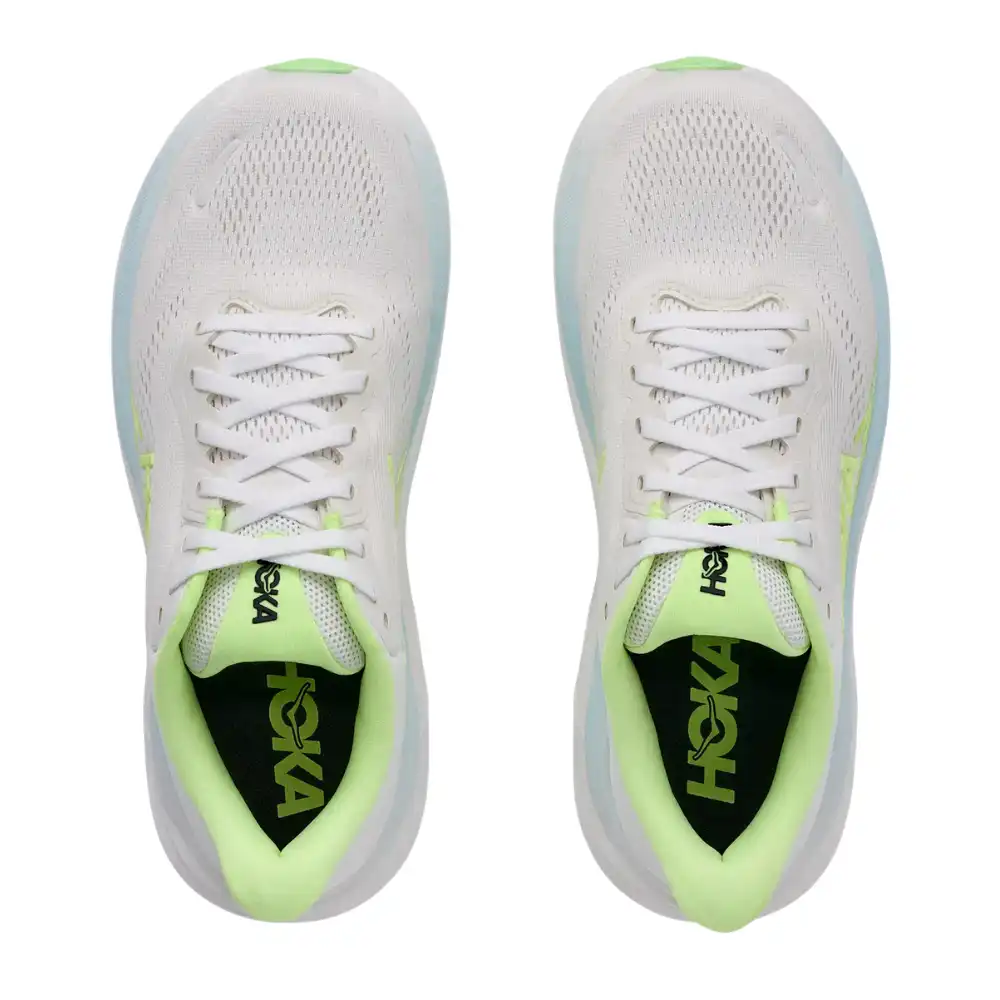 Hoka Clifton 11 Women's Running Shoes - Frost / Neon Yuzu - Image 6