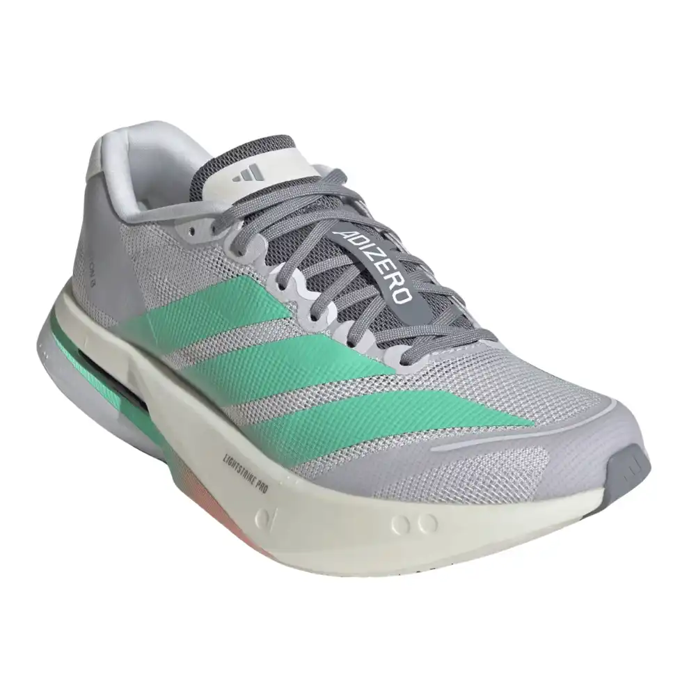 Adidas Adizero Boston 13 Women's Shoes - Dash Grey/Pulse Mint - Image 3